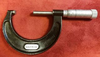 Vintage Starrett No.  436 1 To 2 Inch Outside Micrometer