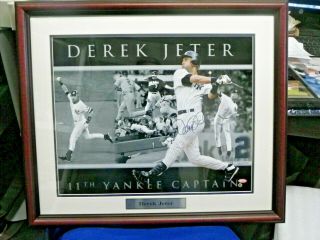 16 X 20 Derek Jeter Signed/framed 11th Yankee Captain 692/2000 Steiner Cert