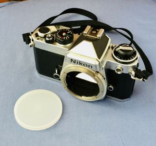 Nikon FE Chrome body: Vintage SLR Film Camera 2