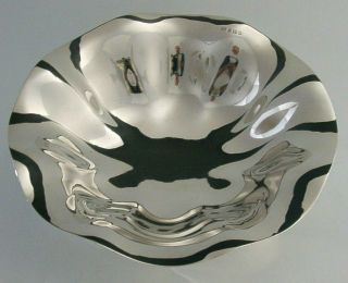Stunning Large Art Nouveau Sterling Silver Fruit Bowl 1907 Antique English 535g
