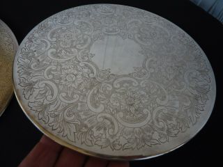 4 vintage silver plate placemats round strachan 2