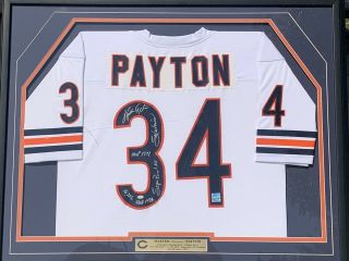 Walter Payton Autographed Signed Jersey W/ Inscriptions Chicago Bears