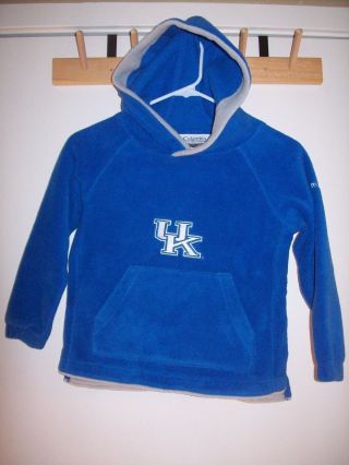 Columbia Uk University Of Kentucky Wildcats Youth Sz 5 Fleece Sweatshirt Hoodie