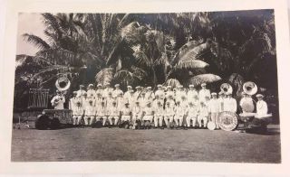 Vintage 1938 Photo Of The Royal Hawaiian Band Honolulu Frank J Vierra Bandmaster