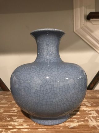 Chinese Blue Crackle Glaze Porcelain Vase