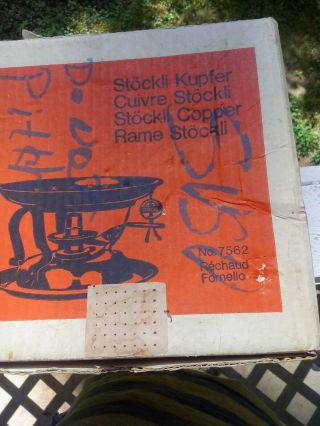 Vintage Stockli Swiss Fondue Liquid Fuel.