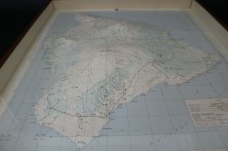 Raised Relief Map of Hilo Hawaii Island Box Frame Vintage Map 3