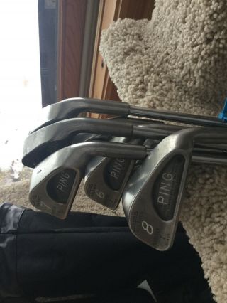 Ping Classic Irons.  3 - 4 - 5 - 6 - 7 - 8 - 9 - P.  W.  1960’s Vintage