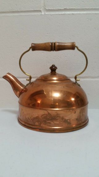 Vintage Paul Revere Ware Copper Tea Kettle Teapot Rome Ny Usa