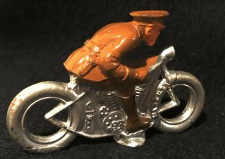 Vintage Barclay Lead Soldier On Motorcycle