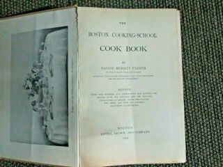 Vintage rare 1913 The Boston Cooking School Cook Book Fannie Merritt Farmer 2