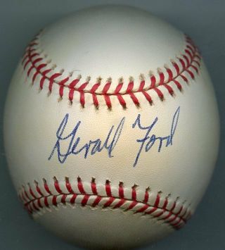 President Gerald R.  Ford Single - Signed Baseball 1974 Watergate Jsa Authenticated