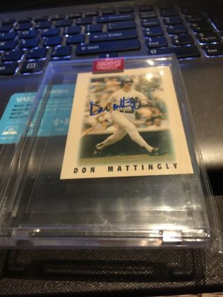 2019 Topps Archives Signature Series Retired Edition Don Mattingly Yankees 1/1