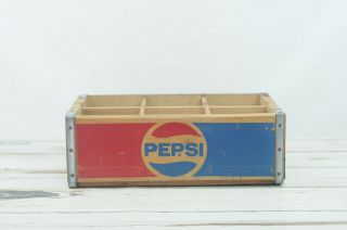 Vintage Pepsi Cola Beverage Wood Crate Soda Pop Wood Box Crate