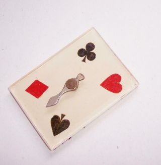 Vintage Perspex Bridge Whist Trump Marker Playing Card Suit Pointer