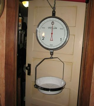 Older Chatillon Double Sided Hanging Produce Scale 9 Kilos X 10 Grams