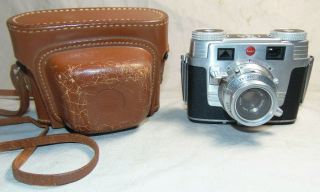 Vintage Kodak Signet 35 Film Camera W/ Leather Case 1950 