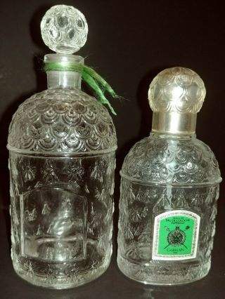 Vintage Guerlain 5 3/8 " Perfume Bottle And 4 3/8 " Spray Cologne Imperiale Bee
