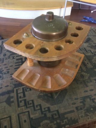 Vintage Tobacco Pipe Stand With Humidor