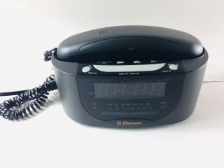 Vintage Emerson Ckt9008 Phone Radio Alarm Clock Combo