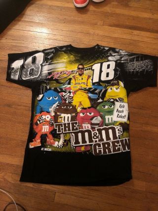 2012 Chase Authentics T Shirt Kyle Busch M&m Black L Vintage Tee Nascar Racing