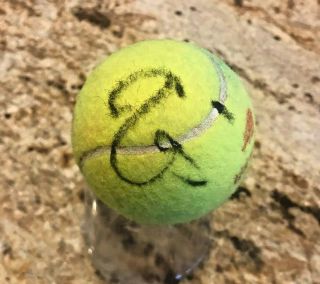 Roger Federer Signed Game Us Open Tennis Ball W/ Video Of Him Signing Ball