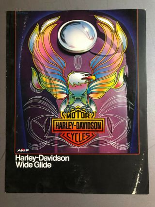 1980 Harley - Davidson Wide Glide Showroom Advertising Sales Folder,  Brochure Rare