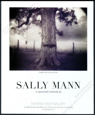 1999 Sally Mann Tree Photo Nyc Gallery Show Vintage Print Ad