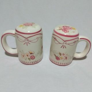 Waverly Salt And Pepper Shakers Garden Room Vintage Rose S&p Shaker Set Ceramic