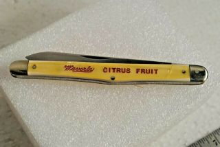 Schrade Cut Co.  Walden,  Ny,  Vintage Pocket Knife Advertisement Waberly Fruit
