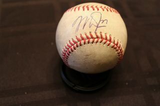 MIKE TROUT SIGNED 2015 GAME BASEBALL JSA 2