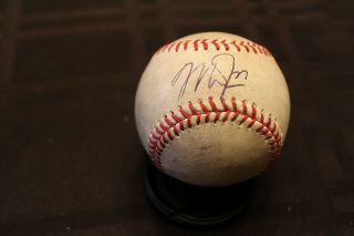 MIKE TROUT SIGNED 2015 GAME BASEBALL JSA 3