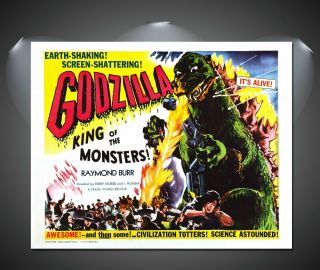 Godzilla Vintage Movie Poster - A1,  A2,  A3,  A4 Sizes