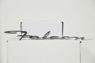 1968 Ford Falcon Script Badge Emblem Set - Vintage Chrome Auto Parts