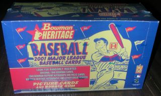 2001 Bowman Heritage Baseball Hobby Box Albert Pujols Ichiro Suzuki Rc