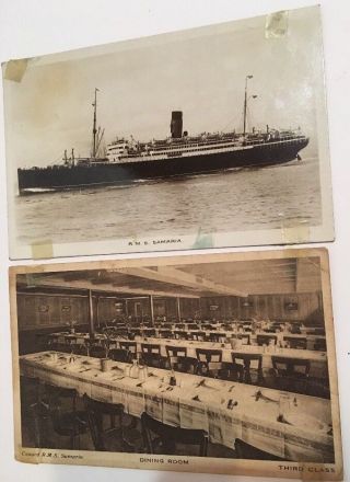 2 Rms Samaria Ship Postcards Rppc