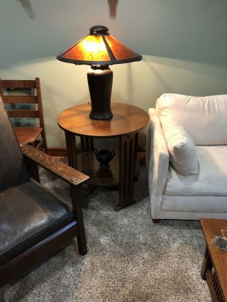 Stickley Lamp Table Oak Mission Arts And Crafts