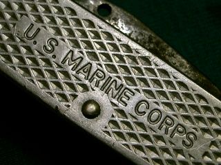 Vintage Ww2 Kingston " Us Marine Corps " Usmc Army Navy Air Force Knife Antique Vg