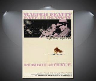 Bonnie And Clyde Vintage Movie Poster - A1,  A2,  A3,  A4 Available