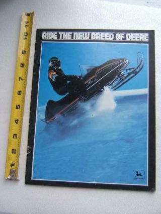 Vintage 1980 John Deere Snowmobile Brochure Liquifire - Sportfire - Trail & Spitfire