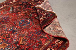 5x10 Hand - KnotWool Red Floral Vintage Traditional Geometric Oriental Area Rug 3