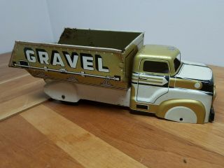 Vintage Marx Sand And Gravel Tin Dump Truck 1950 
