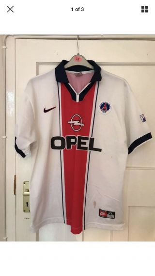 Vintage Psg France 1997/1998 Away Football Shirt Soccer Nike Size Xl