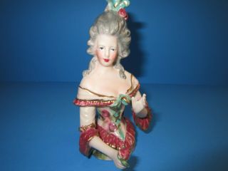 Antique Vtg Bisque Porcelain Marie Antoinette Arms Away Half Doll German? 5 