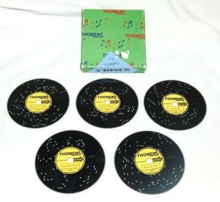 5 Vintage Ad 30 Thorens Music Box Discs Sound Of Music Do Re Mi,  More