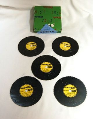 5 Vintage AD 30 Thorens Music Box Discs Sound of Music Do Re Mi,  More 2