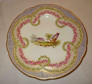 Attractive Antique French Porcelain Sevres Style Plate