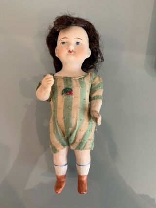 Antique All Bisque 6” German Mignonette Jointed Doll