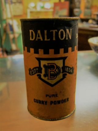 Collectible Vintage Dalton Curry Paper Label Spice Tin Toronto Canada