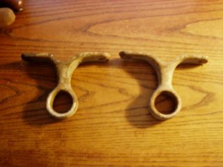 Vintage Pair Plant - Bird Cage Hanger 1 3/8” Ring - - Pipe Hanger Cast Iron Large